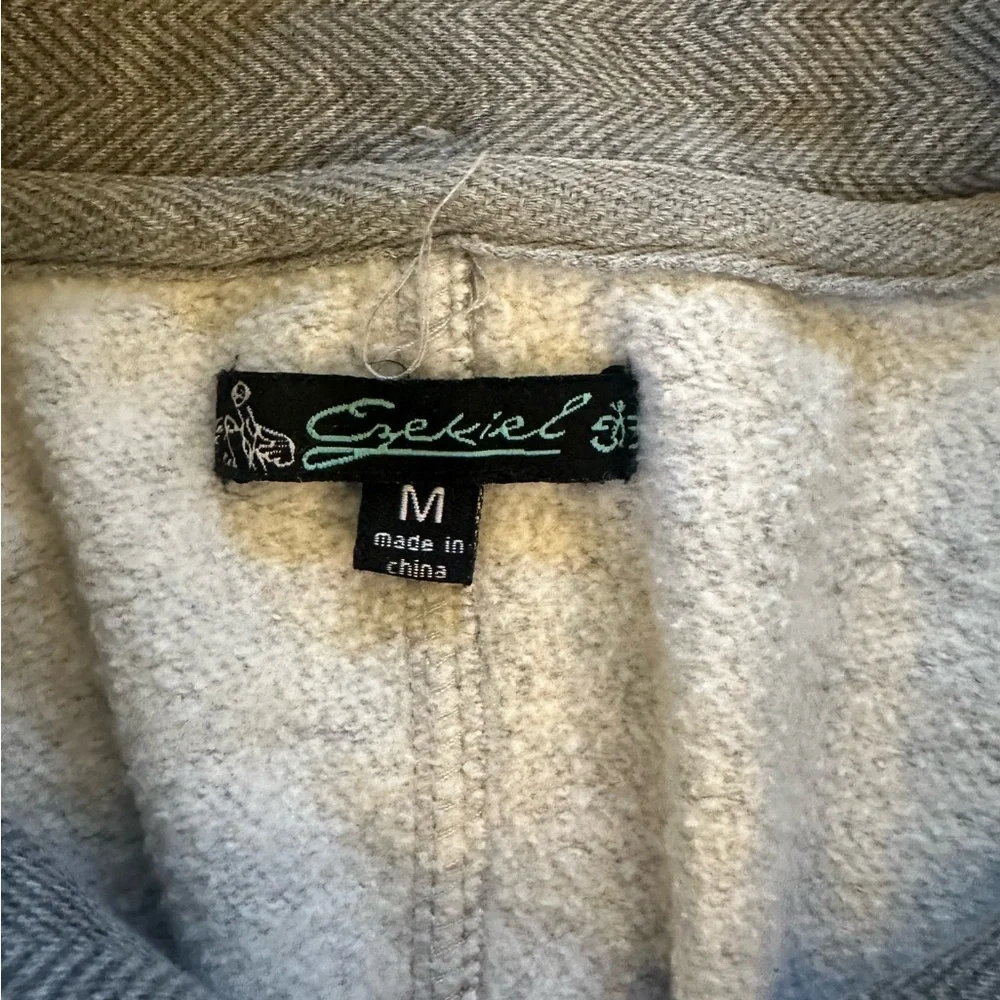 Ezekiel Gray Herringbone Military Jacket Double Breasted Fitted Coat M